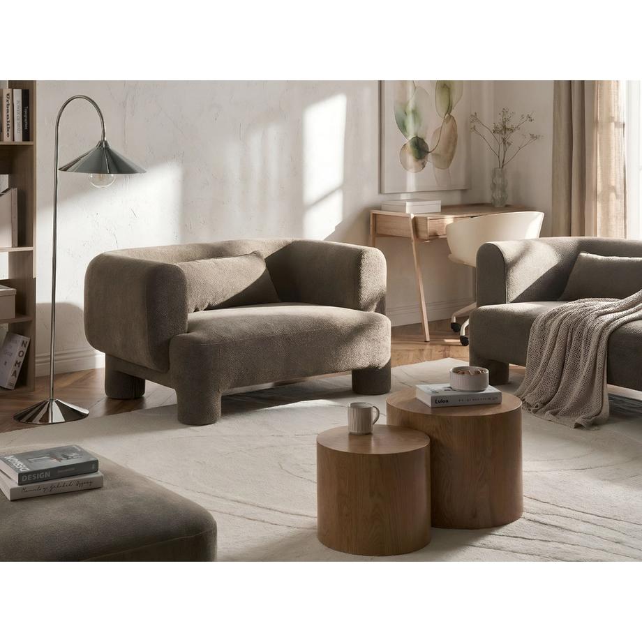 Beliani 2 Sitzer Sofa aus Stoff Retro HOGBO  