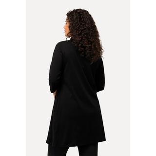 Ulla Popken  Longshirt, Zierbänder, A-Linie, V-Ausschnitt, 3/4-Arm 