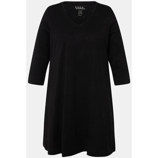 Ulla Popken  Longshirt, Zierbänder, A-Linie, V-Ausschnitt, 3/4-Arm 