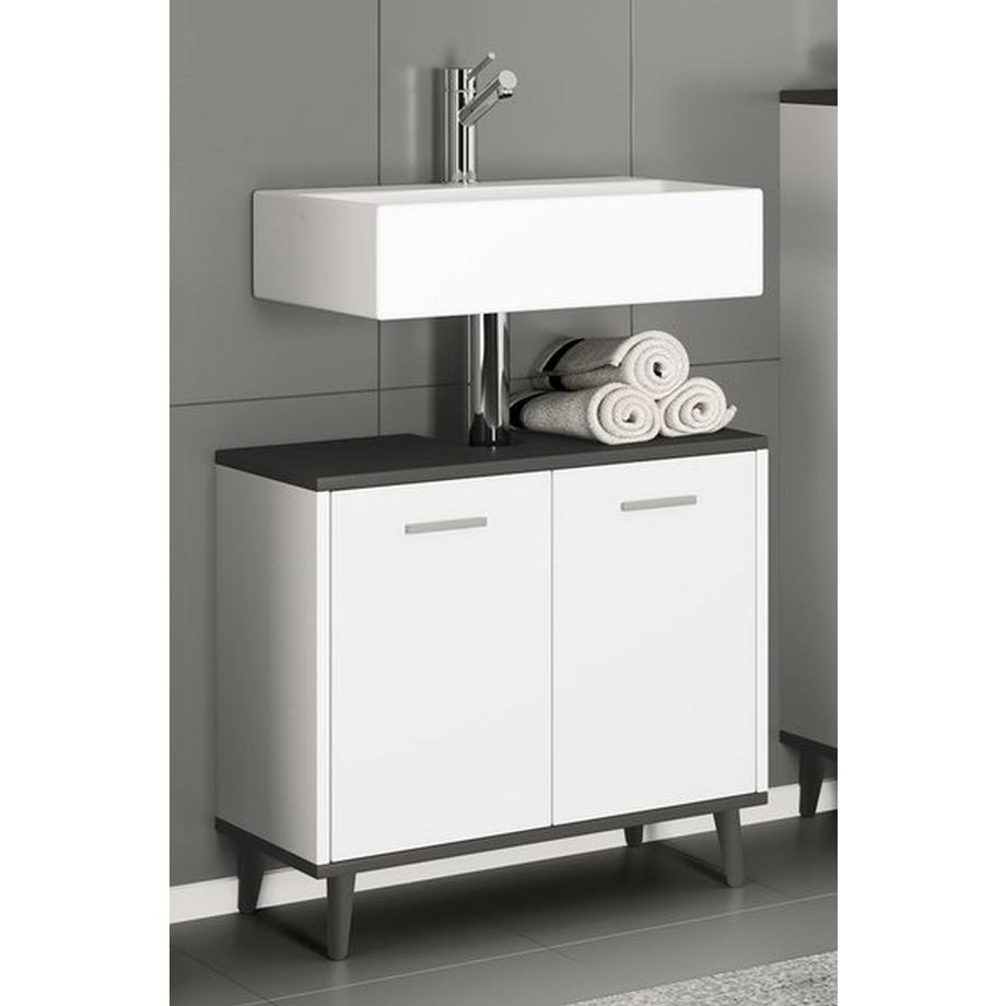 VCM Badmöbel Badunterschrank Waschbeckenunterschrank Badezimmer Schublade Landos  
