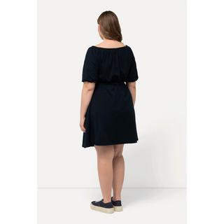 Ulla Popken Bellieva Abito Svasato Scollo a Barca Mezze Maniche Larghe  