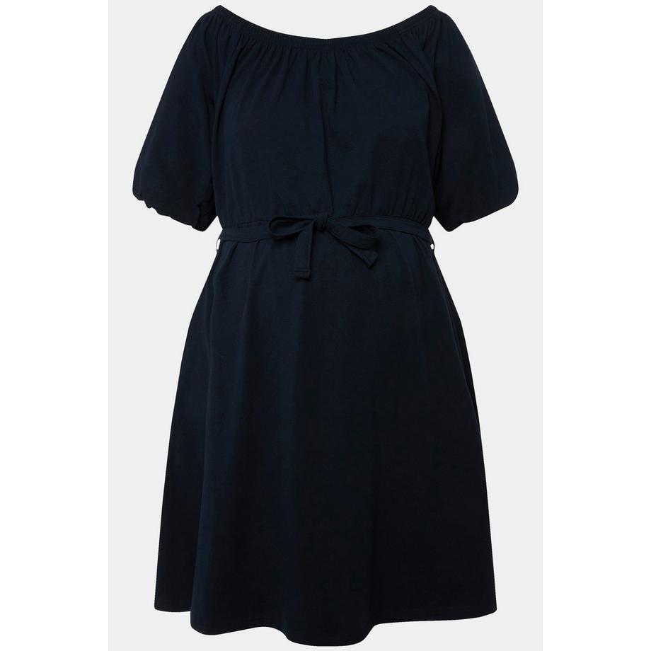 Ulla Popken Bellieva Robe Trapèze Encolure Bateau Manches Courtes Larges  