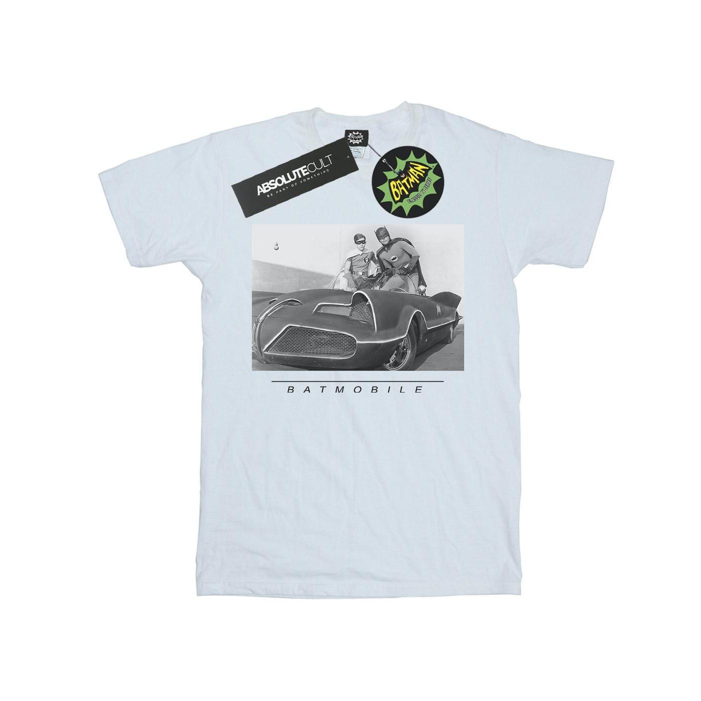 Image of Batman Tv Series Batmobile Tshirt Jungen Weiss 140/146