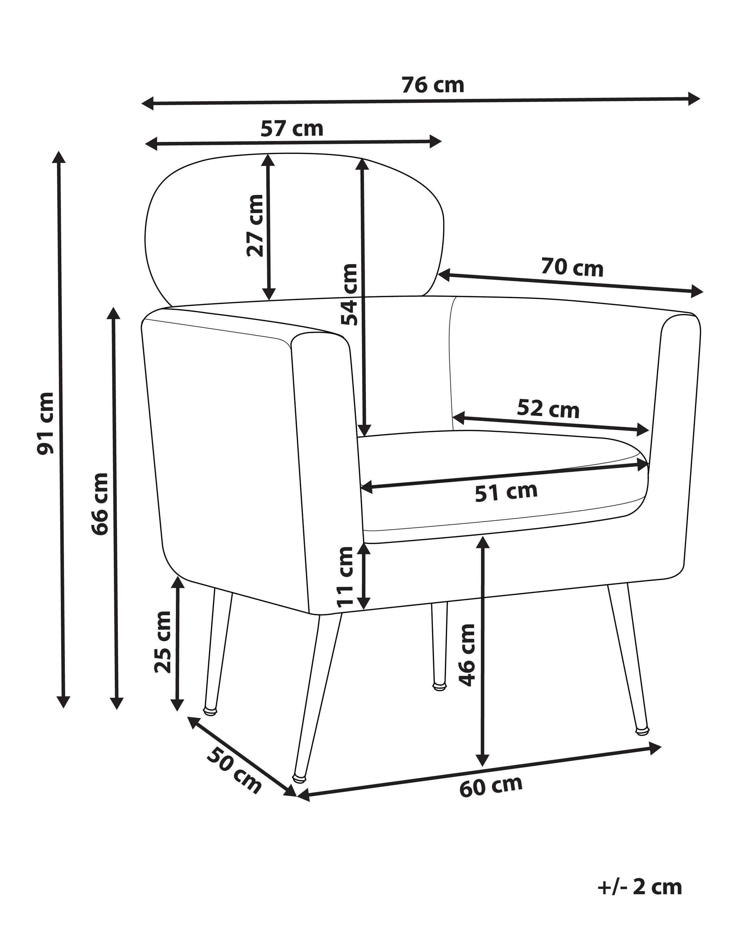 Beliani Fauteuil en Polyester Rétro SOBY  