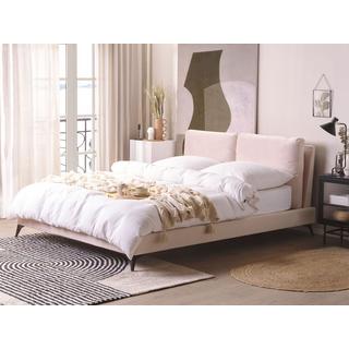 Beliani Bett mit Lattenrost aus Samtstoff Modern MELLE  