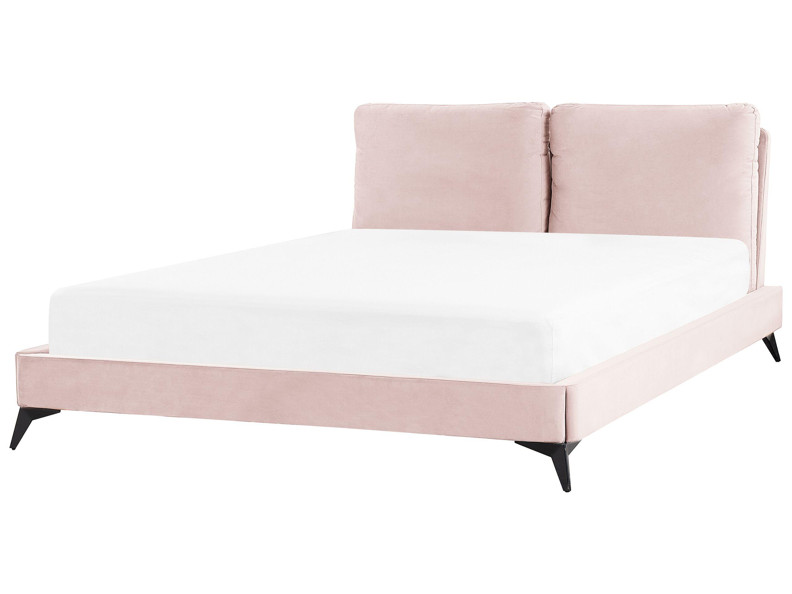 Beliani Bett mit Lattenrost aus Samtstoff Modern MELLE  