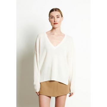 RIA 3 Maglia profonda oversize con scollo a V - 100% cashmere