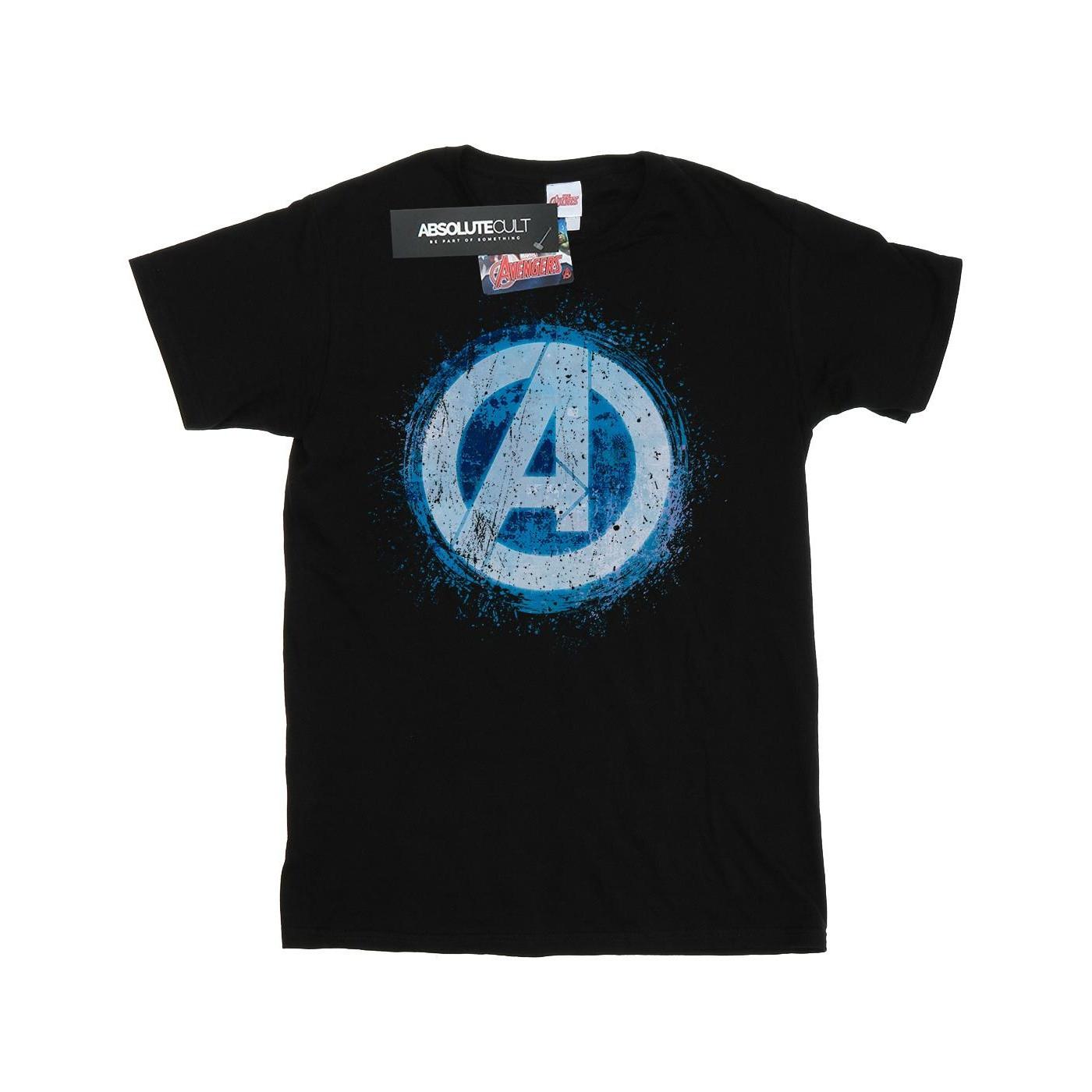 Image of Avengers Glowing Logo Tshirt Herren Schwarz S