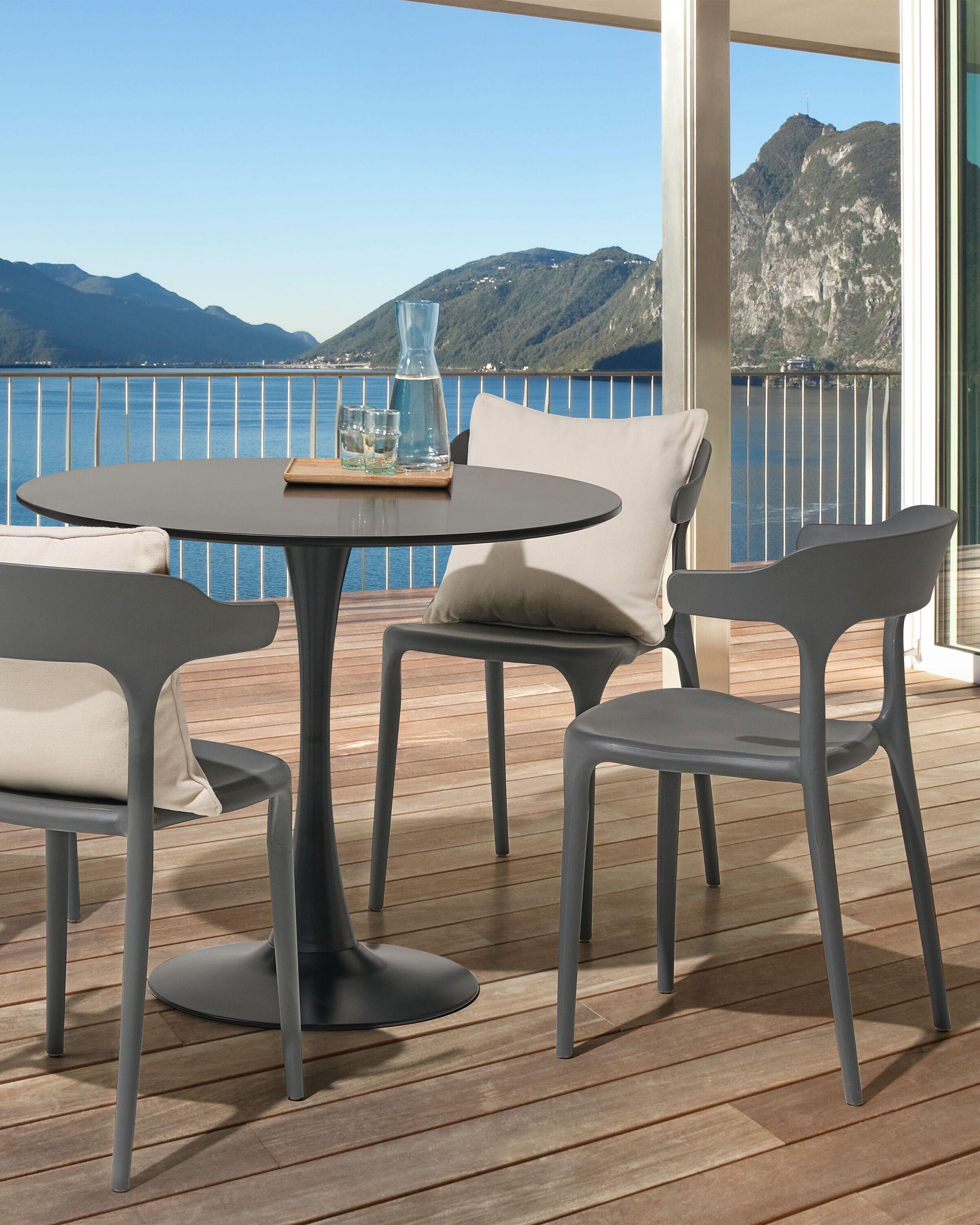 Beliani Lot de 4 chaises de jardin en Polypropylène Moderne GUBBIO  