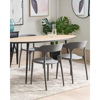 Beliani Lot de 4 chaises de jardin en Polypropylène Moderne GUBBIO  