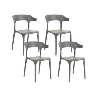 Beliani Lot de 4 chaises de jardin en Polypropylène Moderne GUBBIO  