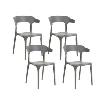 Lot de 4 chaises en Polypropylène Moderne GUBBIO