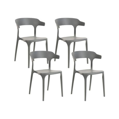 Beliani Lot de 4 chaises de jardin en Polypropylène Moderne GUBBIO  