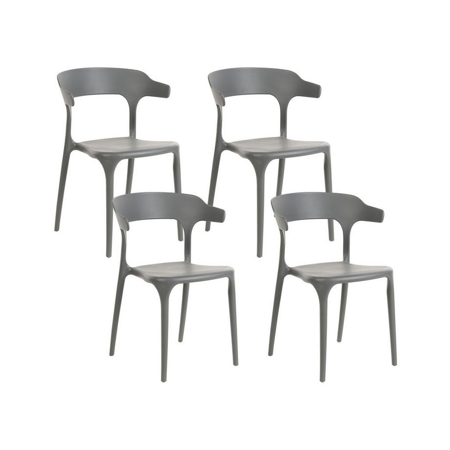 Lot de 4 chaises de jardin en Polypropylène Moderne GUBBIO
