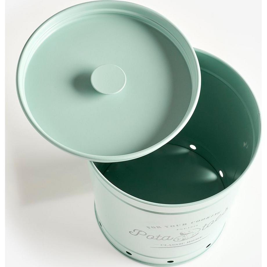 Zeller Present  Kartoffeltopf Vorratstopf Metall mint ø16-19.7x21.5cm 