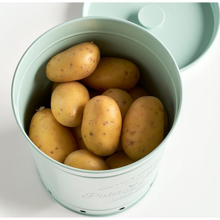 Zeller Present  Kartoffeltopf Vorratstopf Metall mint ø16-19.7x21.5cm 