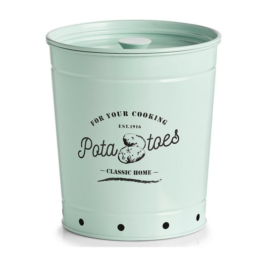 Zeller Present  Kartoffeltopf Vorratstopf Metall mint ø16-19.7x21.5cm 