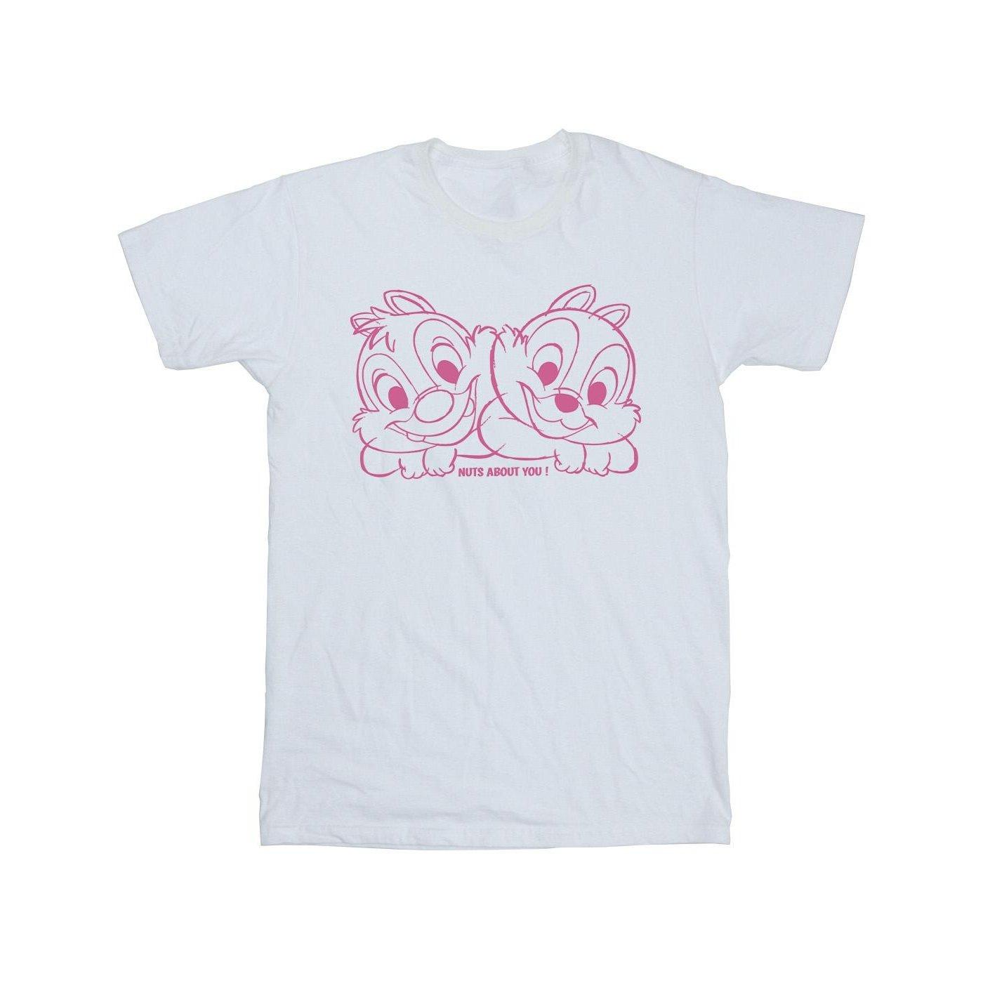 Image of Chip 'n' Dale Nuts About You Tshirt Unisex Weiss 116