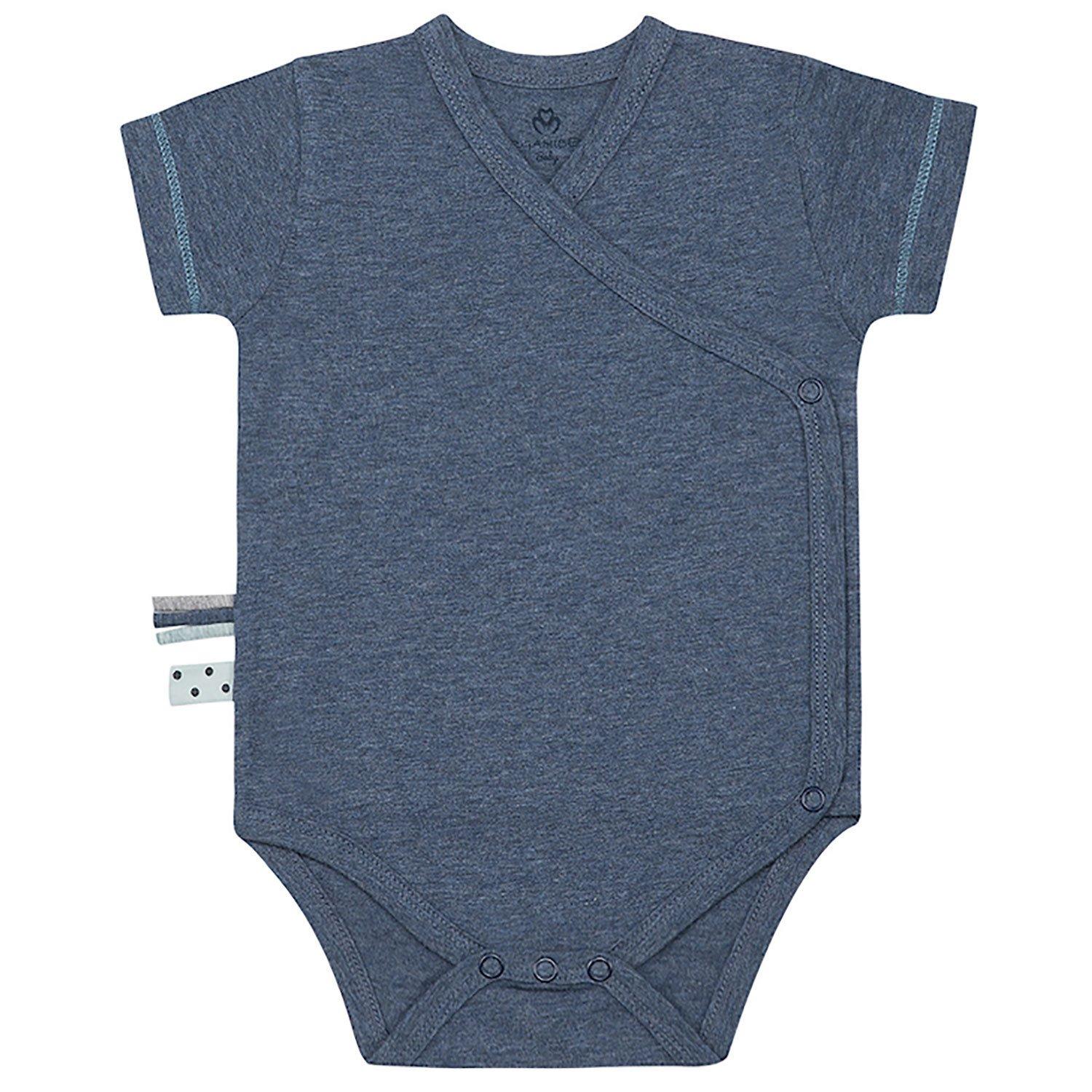 Image of Wickel-kurzarmbody Unisex Indigo 18-24M