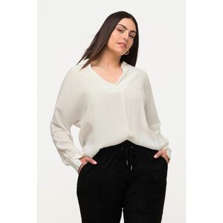 Ulla Popken  Blusa dal taglio oversize con spacchetto, collo da camicia e maniche lunghe 