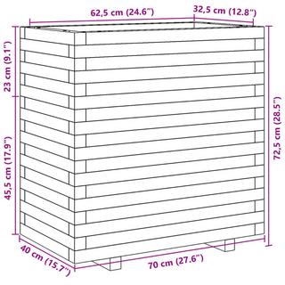 VidaXL Jardinière pinède imprégnée  