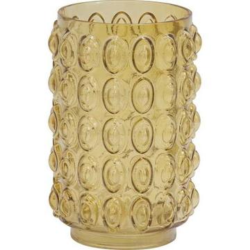 Vaso Bumps M vetro giallo-marrone