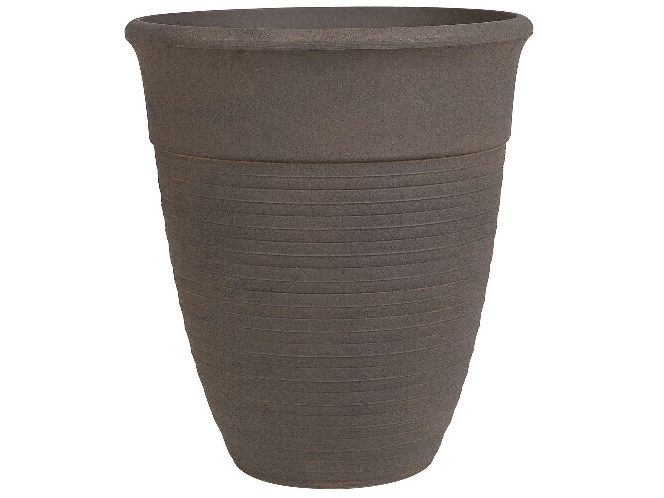 Beliani Lot de 2 pots de fleurs en Mélange de pierre Rustique KATALIMA  