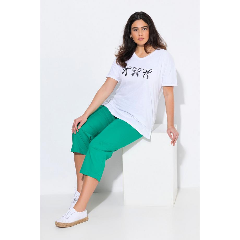 Ulla Popken Pantalon 7/8 Ruby Jambe Droite Taille Élastique  