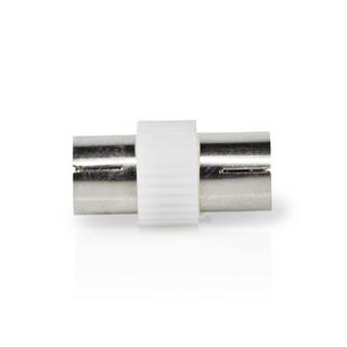 Nedis  Adattatore Satellite e Antenna | IEC (Coax) Hona | IEC (Coax) Hona | Nickel Platerad | 75 Ohm | Rak | Metallo / Plastica | Vit | 1 st. | Serratura 