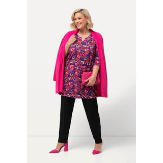 Ulla Popken Maglia lunga fantasia Scollo a tunica Maniche 3/4  