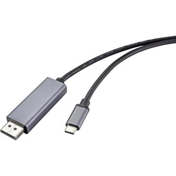 Renkforce RF-4630696 câble vidéo et adaptateur 1 m DisplayPort USB Type-C Noir