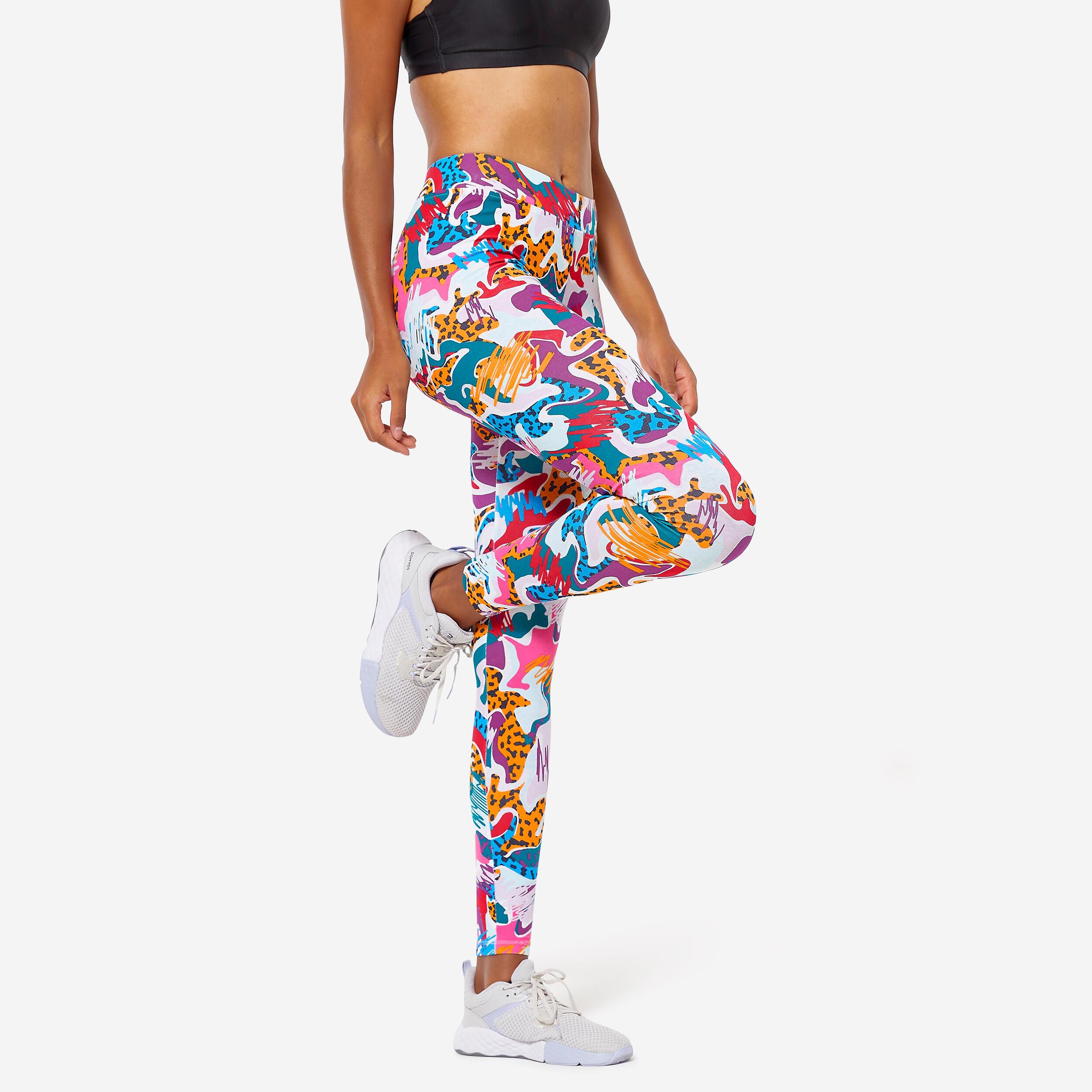 Image of Leggings - 500 Unisex Multicolor XS
