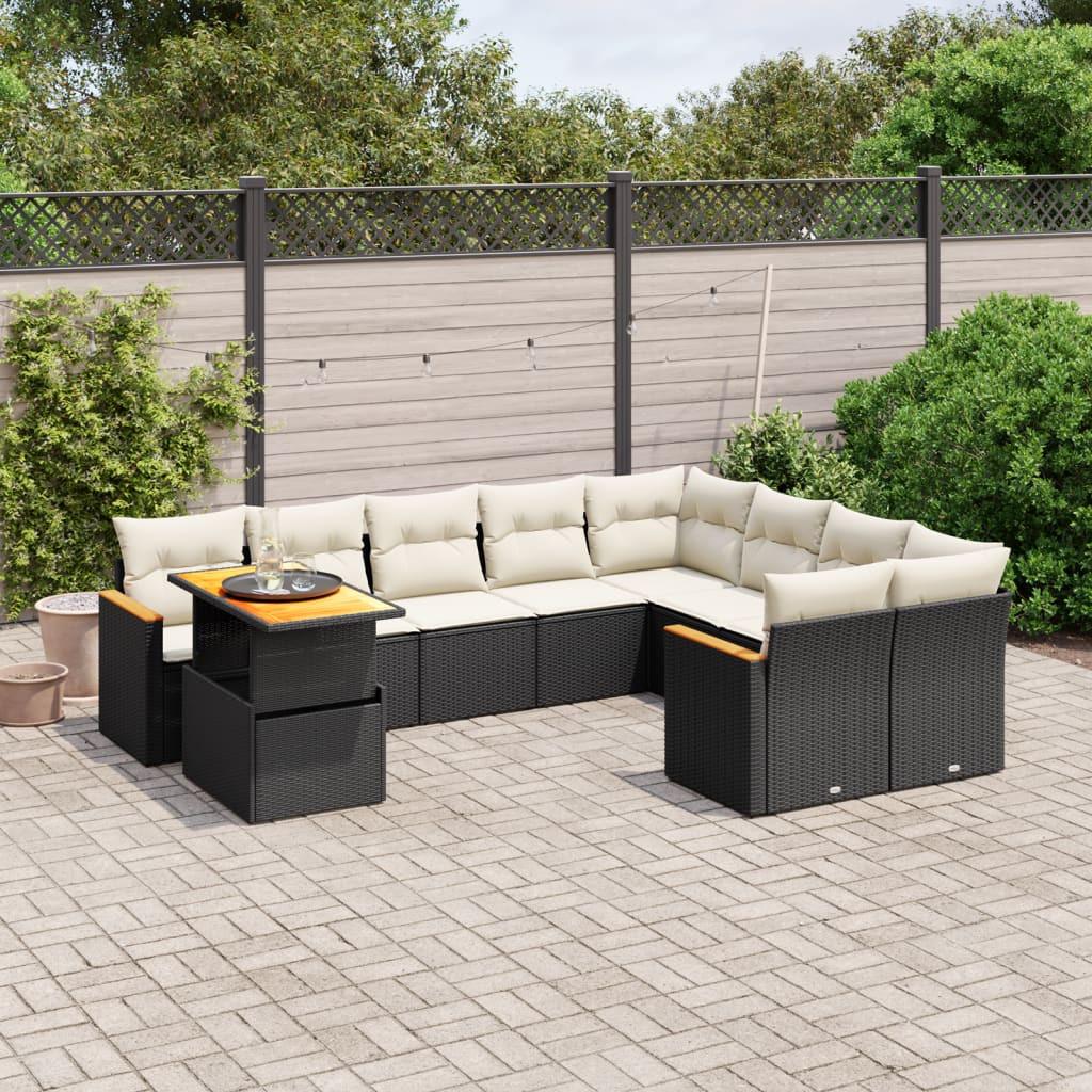 VidaXL set divano da giardino Polirattan  