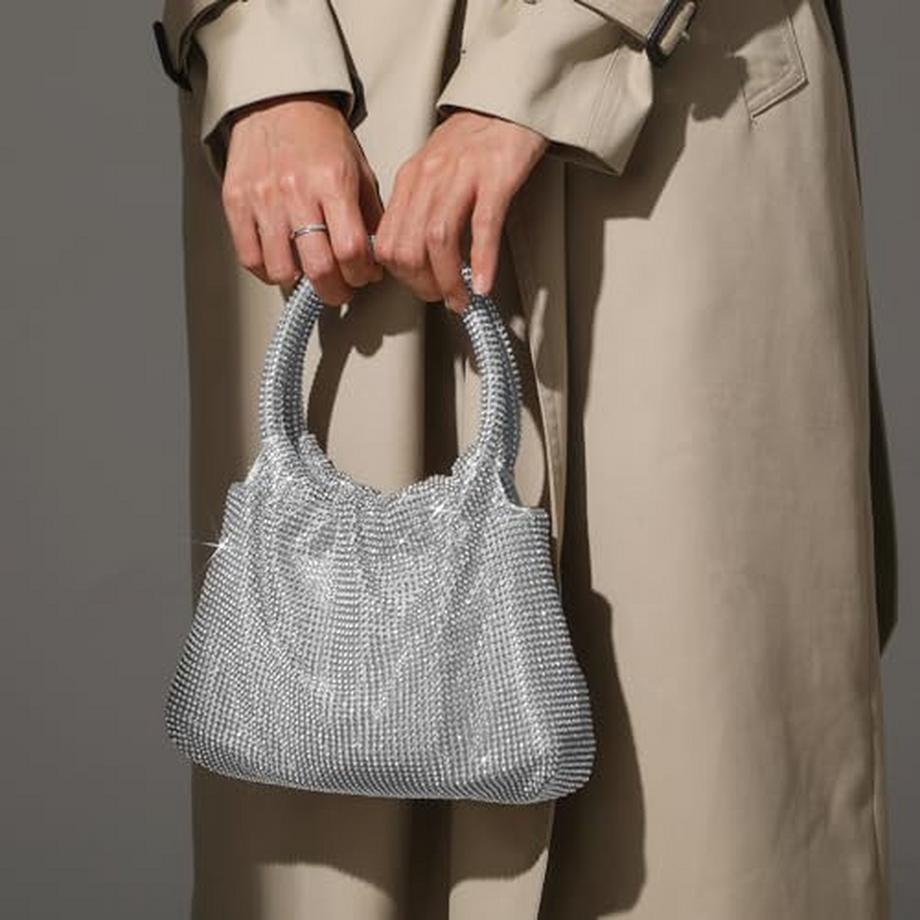 Only-bags.store Piccola Pochette da Sera con Paillettes Borsa a Tracolla  