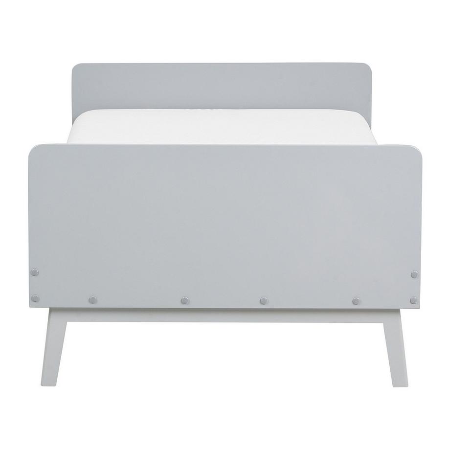 Beliani Lit avec sommier en Bois de pin Scandinave BONNAC  