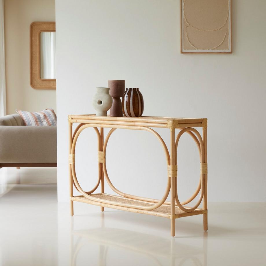 Tikamoon Console en rotin Ella  