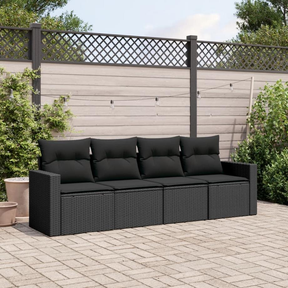 VidaXL Ensemble de canapés de jardin rotin synthétique  
