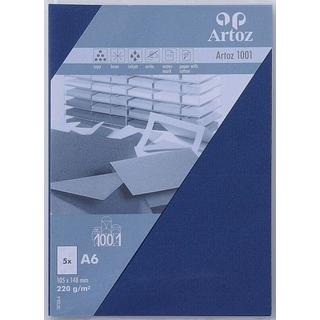 Artoz ARTOZ Karten 1001 A6 107326144 220g, classic blau 5 Blatt  