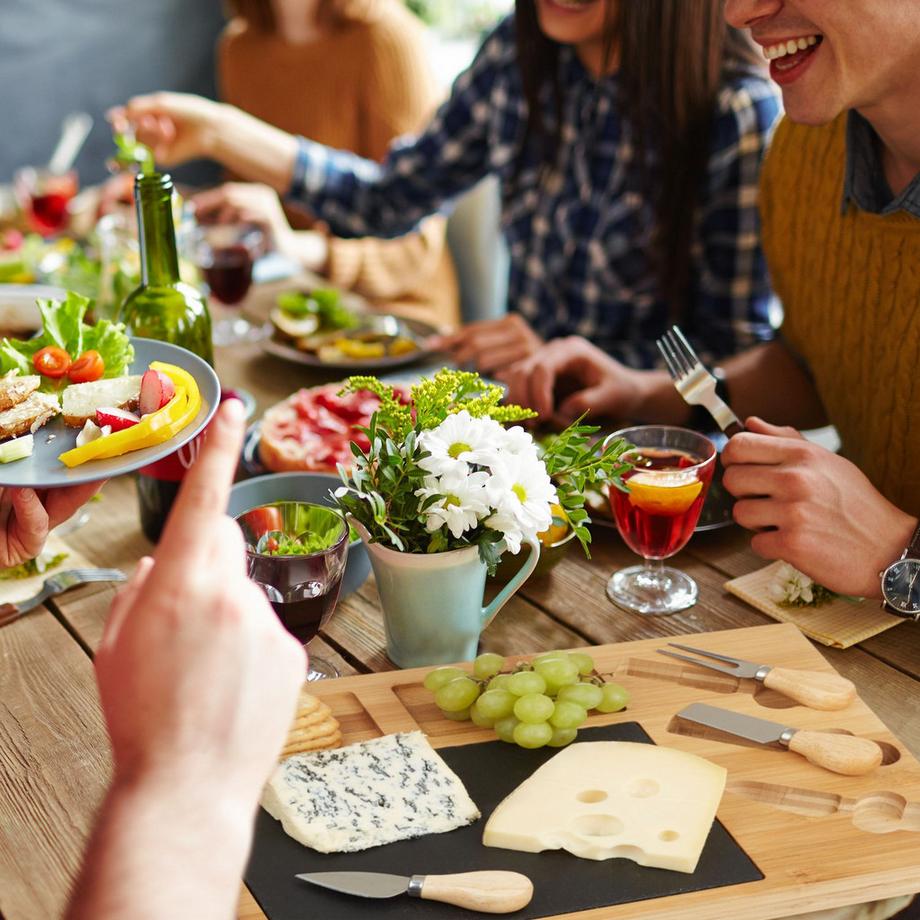 B2X  Ensemble de planches à fromage avec 3 couteaux à fromage 