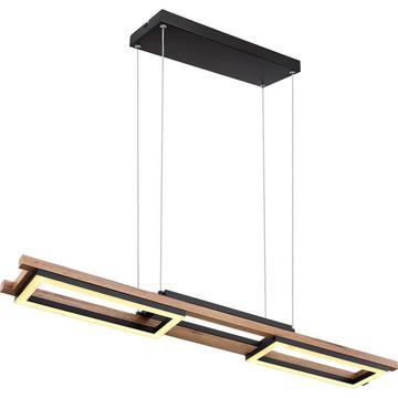 Lampe à suspension Illa métal noir mat LED