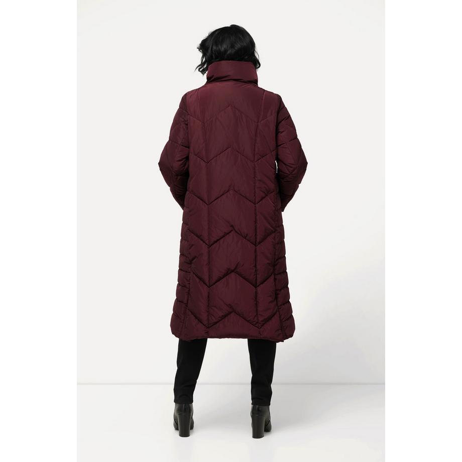 Ulla Popken Steppmantel A-Linie Stehkragen Seiten-Druckknöpfe  