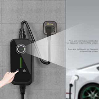 JATRHG  Caricabatterie JATRHG EV da 12M 3.6KW-1.5KW 16A|13A|10A|8A Tipo 2, stazione di ricarica per auto elettriche, caricabatterie portatile rapido per auto elettriche, monofase. 