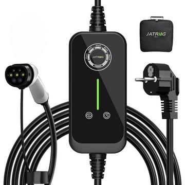 Caricabatterie JATRHG EV da 12M 3.6KW-1.5KW 16A|13A|10A|8A Tipo 2, stazione di ricarica per auto elettriche, caricabatterie portatile rapido per auto elettriche, monofase.