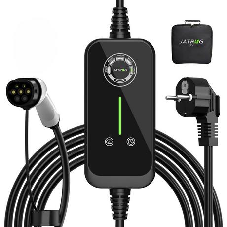 JATRHG  Caricabatterie JATRHG EV da 12M 3.6KW-1.5KW 16A|13A|10A|8A Tipo 2, stazione di ricarica per auto elettriche, caricabatterie portatile rapido per auto elettriche, monofase. 