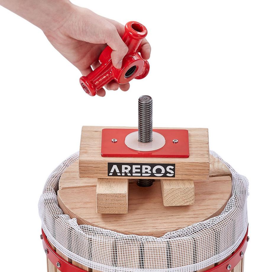 Arebos  Obstpresse 12L Maischepresse Weinpresse Apfelpresse Fruchtpresse 