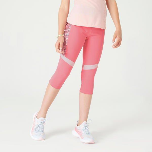 Image of DOMYOS 3/4-Leggings S500 atmungsaktiv Mädchen rosa - 5-6A