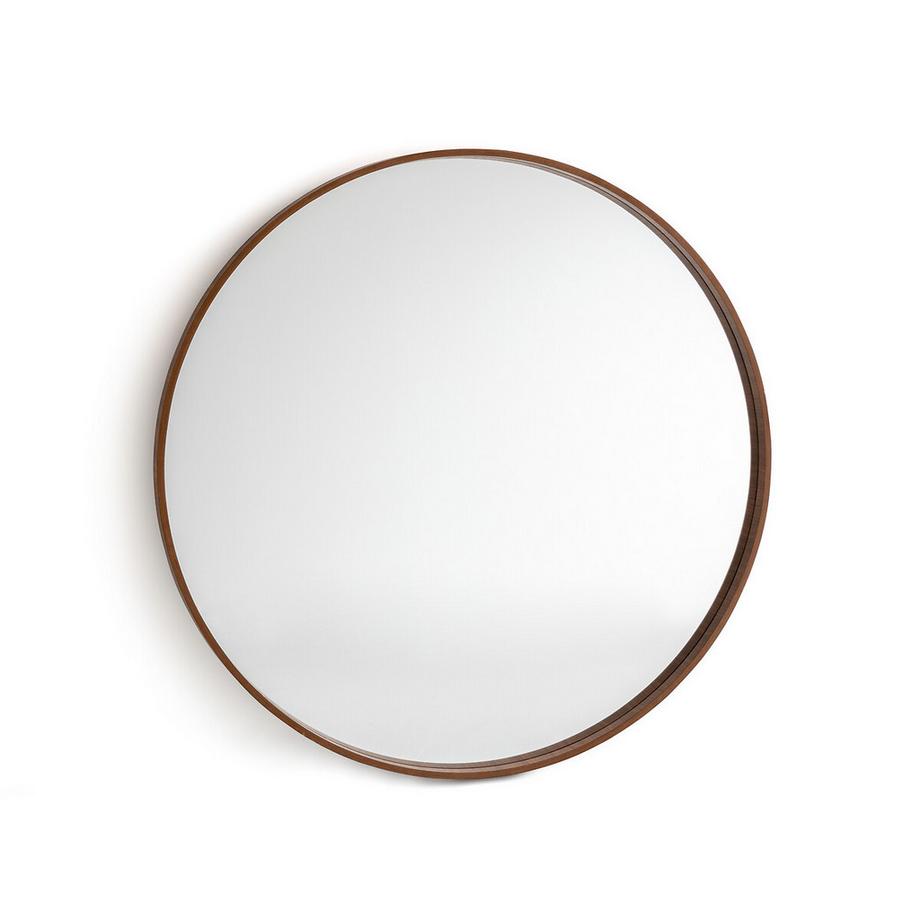 La Redoute Intérieurs Miroir rond plaqué noyer Ø100 cm  