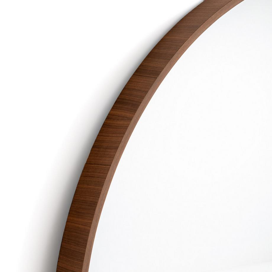 La Redoute Intérieurs Miroir rond plaqué noyer Ø100 cm  