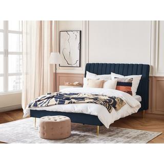 Beliani Bett mit Lattenrost aus Samtstoff Modern MARVILLE  