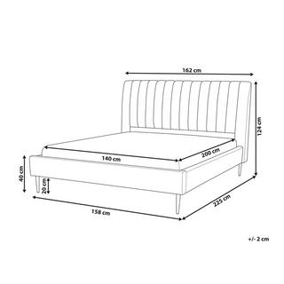 Beliani Bett mit Lattenrost aus Samtstoff Modern MARVILLE  